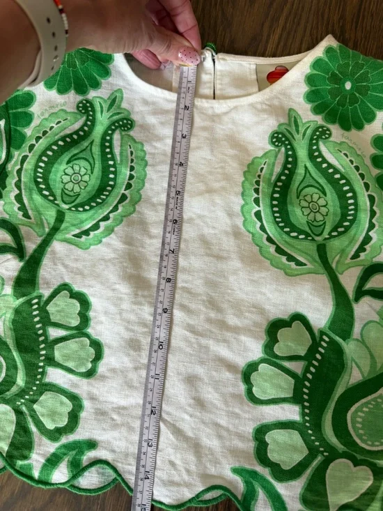 Farm Rio Festival Green Midi Skirt & Blouse - Picture 5 of 16